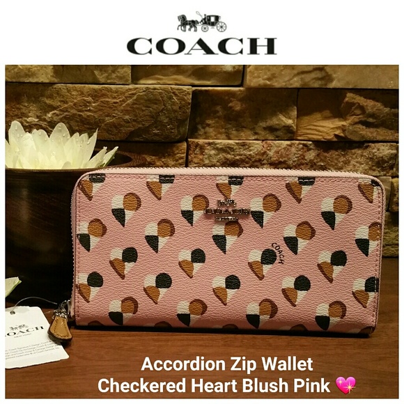 Coach Handbags - *BIG SALE* NEW Coach "Heart" Accordion Wallet